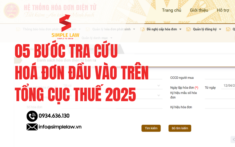 Hướng Dẫn 05 Bước Tra Cứu Hóa đơn đầu Vào Trên Tổng Cục Thuế 2025