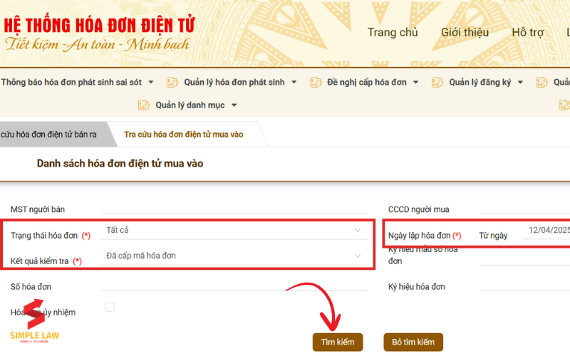 Hướng Dẫn 05 Bước Tra Cứu Hóa đơn đầu Vào Trên Tổng Cục Thuế 2025